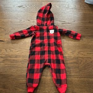Carters Fleece Jumpsuit Outfit - 9 Mo